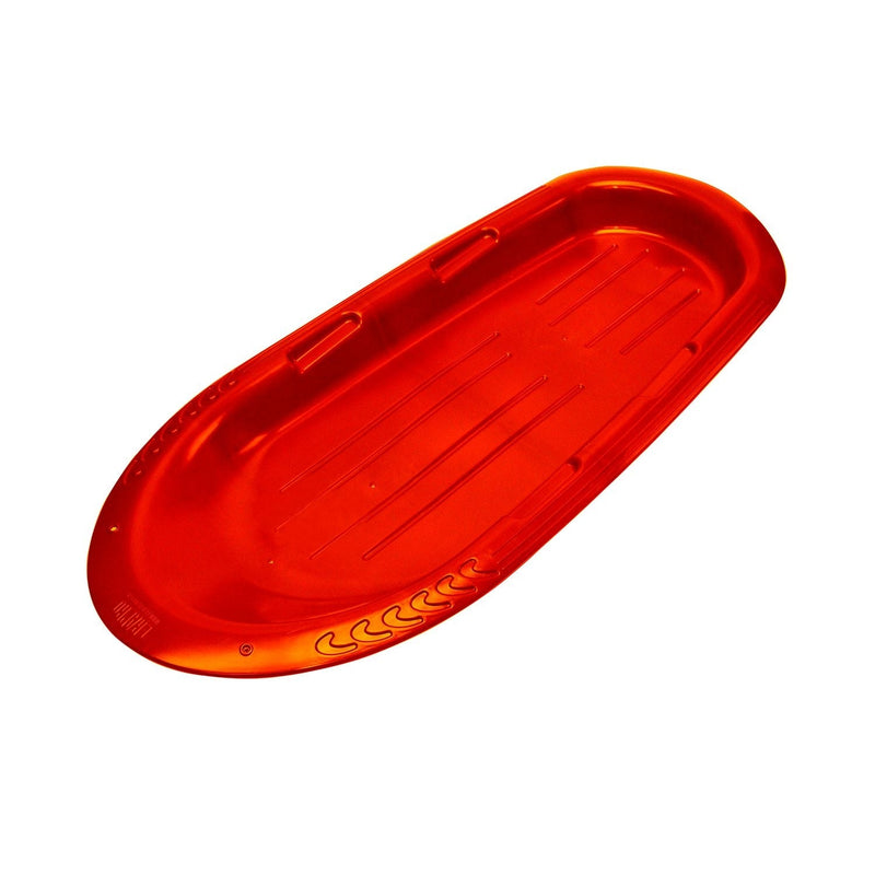 Manitou-X Kids' 2-Person Lightweight Plastic Winter Snow Sled/Toboggan with Grips Q337