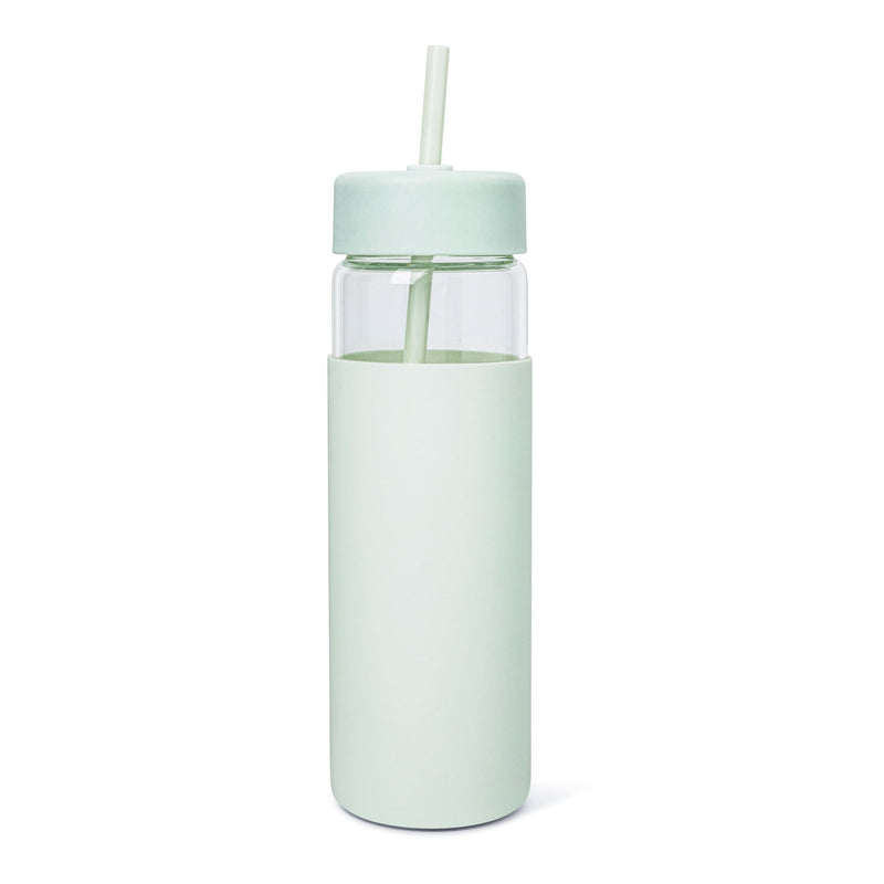 Swing Glass Tumbler with Straw, 24-oz, Assorted Colours H4280