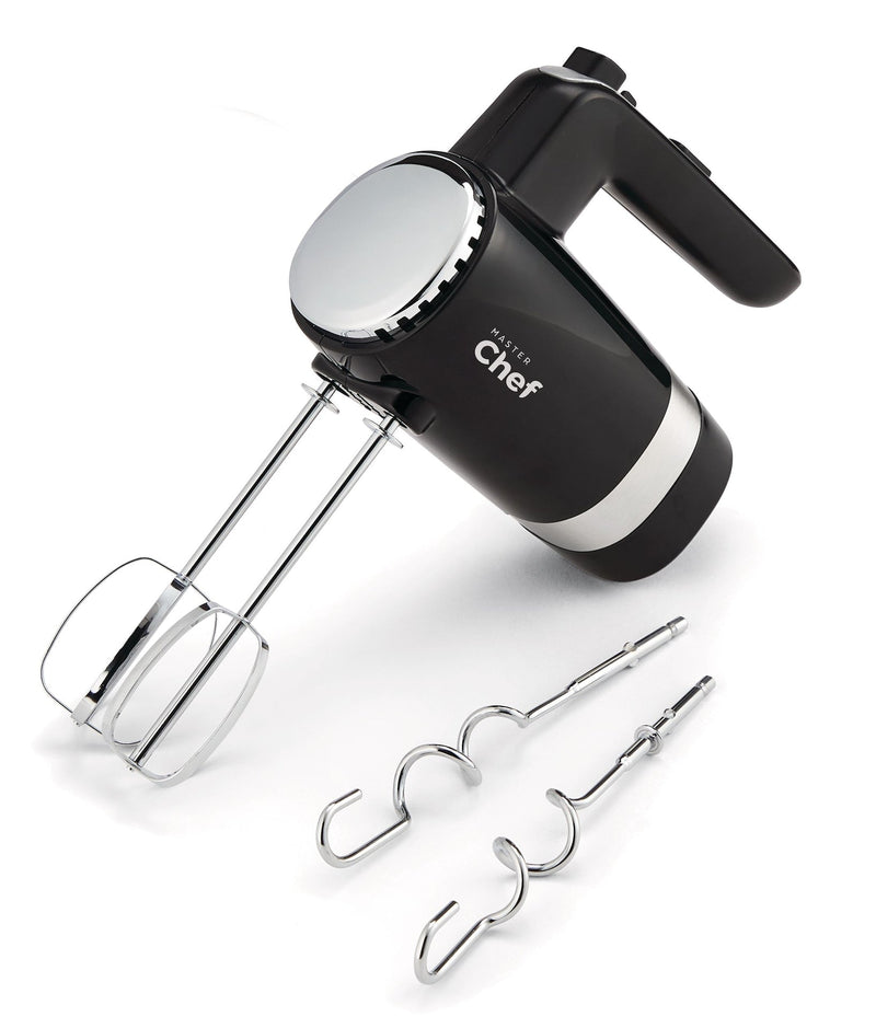 300W 5-Speed Electric Hand Mixer with Storage Base, Black J6328