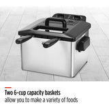 Deep Fryer with 2 Basket Capacity, Stainless Steel, 4.5-L