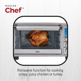 Digital Convection Toaster Oven with 10 Functions, Stainless Steel, 6-Slices
