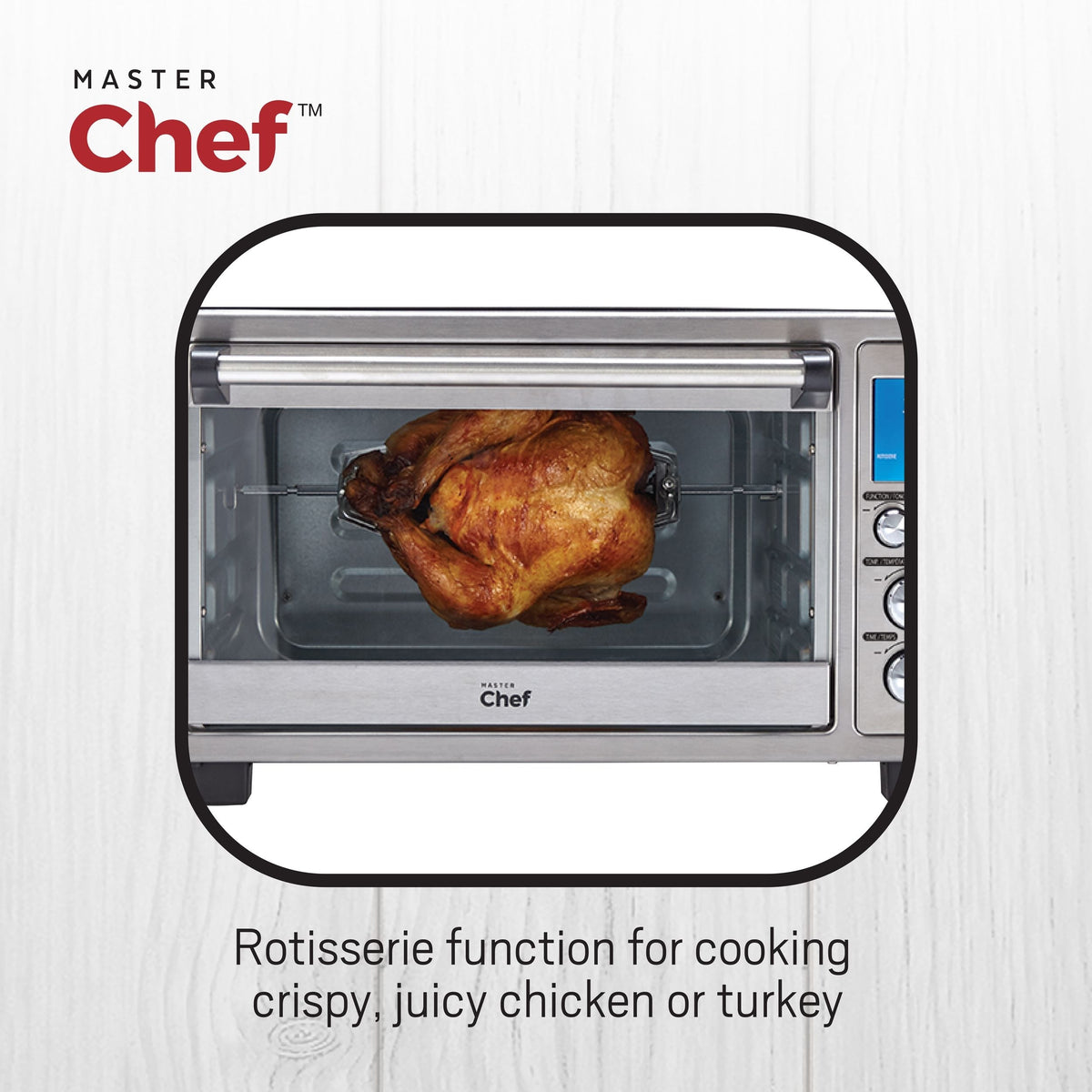 Digital Convection Toaster Oven with 10 Functions, Stainless Steel, 6-Slices