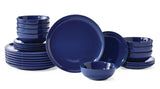 Essential Coupe Stoneware Dinnerware Set, Serves 8, 24-pc, Sodalite Blue