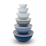 Mixing Bowl Set with Lids, Blue, 12-pc