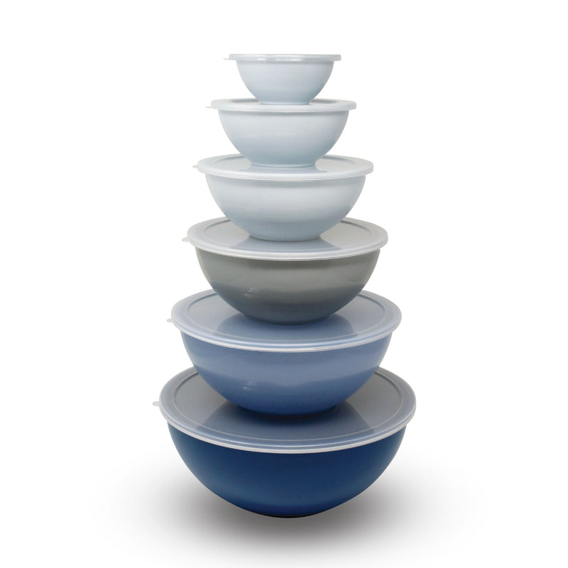 Mixing Bowl Set with Lids, Blue, 12-pc W7367