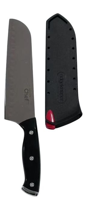 Santoku Knife, High-Carbon Steel, 7-in U8356