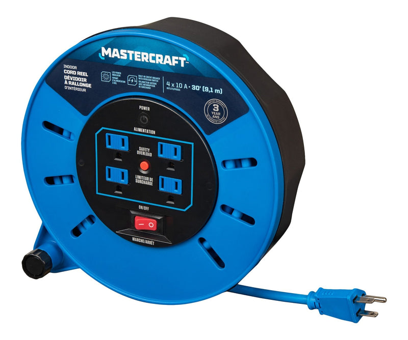30-ft 10A Retractable Extension Cord Reel L2930
