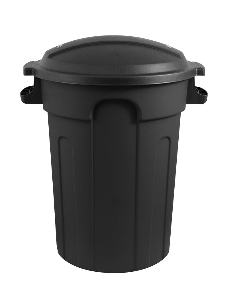 Plastic Circular Garbage Can, Black, 80-L C1337