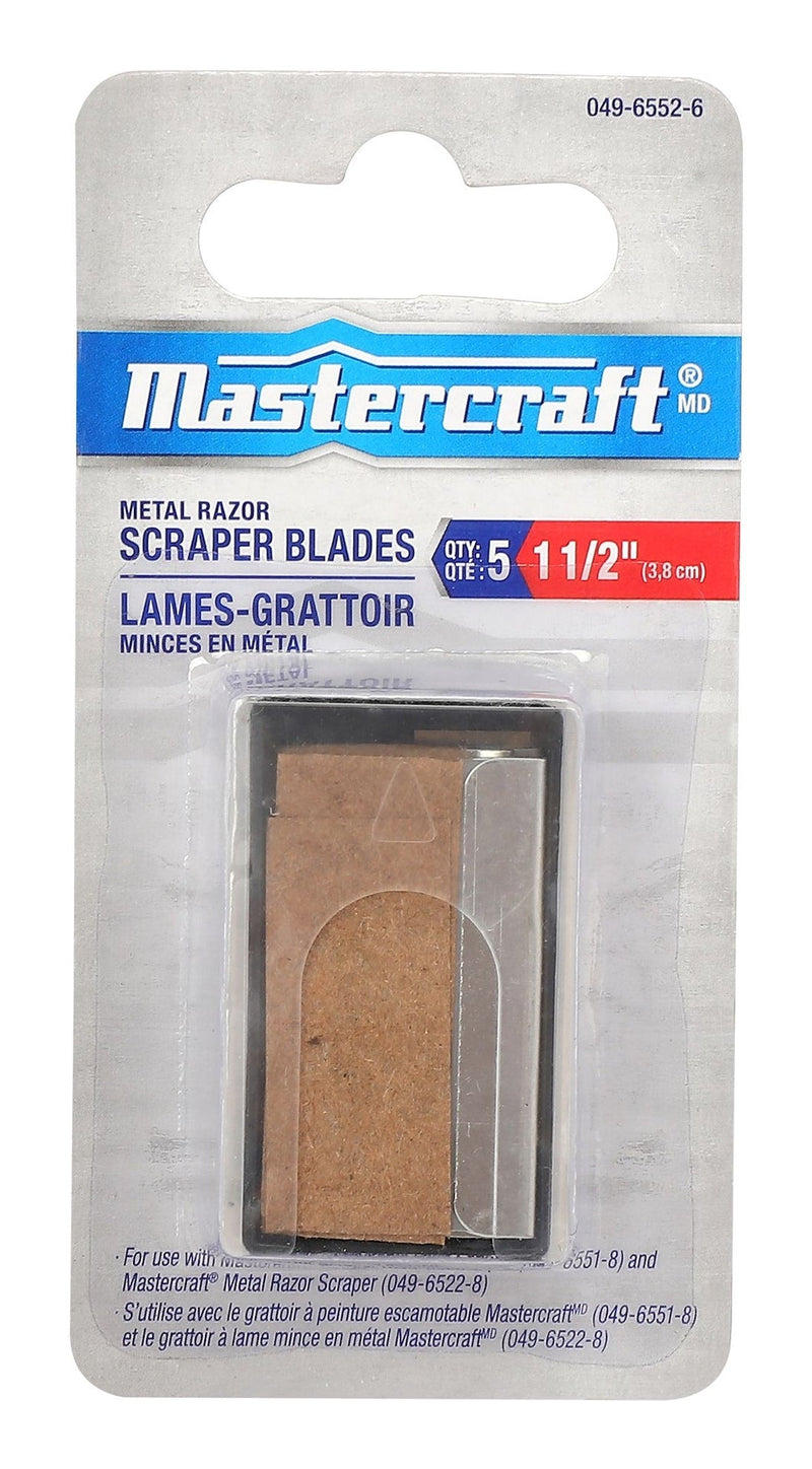 Replacement Razor Blades For Glass & Surface Scraper Tool, 1-1/2-in, 5-pk F414