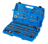 Socket Set, 184-pc, SAE / Metric, CRV, Nickel-Chrome Plating