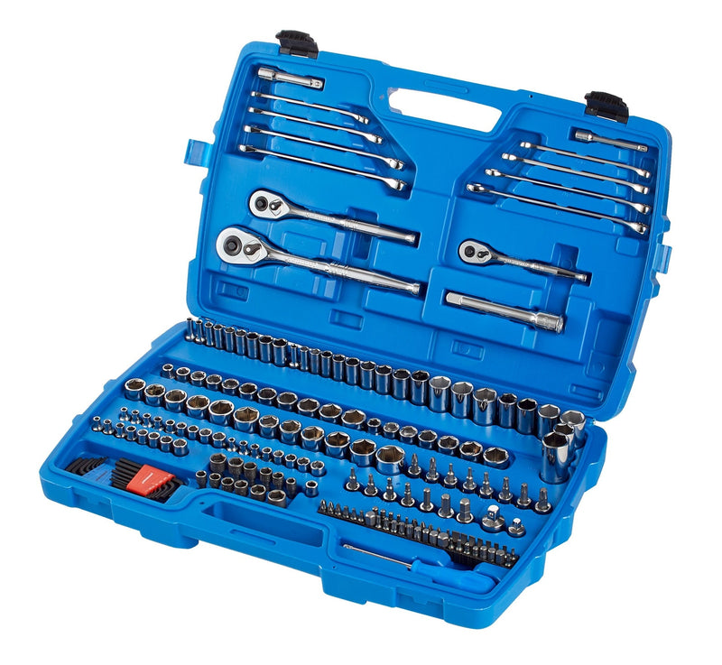 Socket Set, 184-pc, SAE / Metric, CRV, Nickel-Chrome Plating M1897