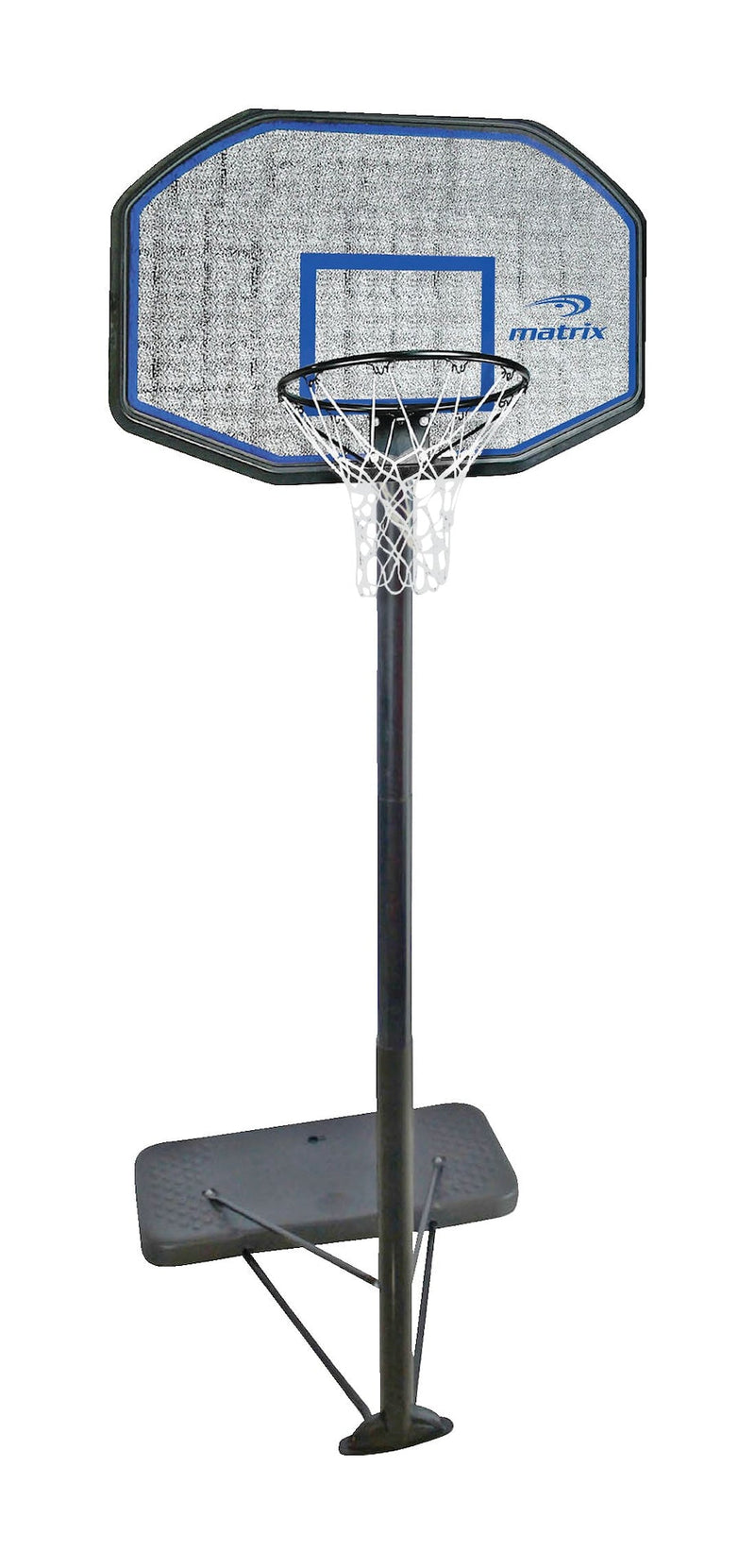 Portable Adjustable Basketball Backboard, Hoop & Net System, 44-in M3519