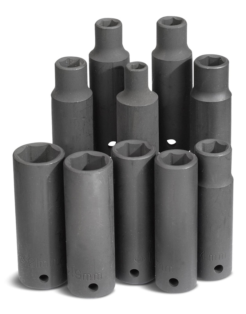 MAXIMUM 1/2-in Drive Deep Impact Socket Set, Metric, 10-pc K6152
