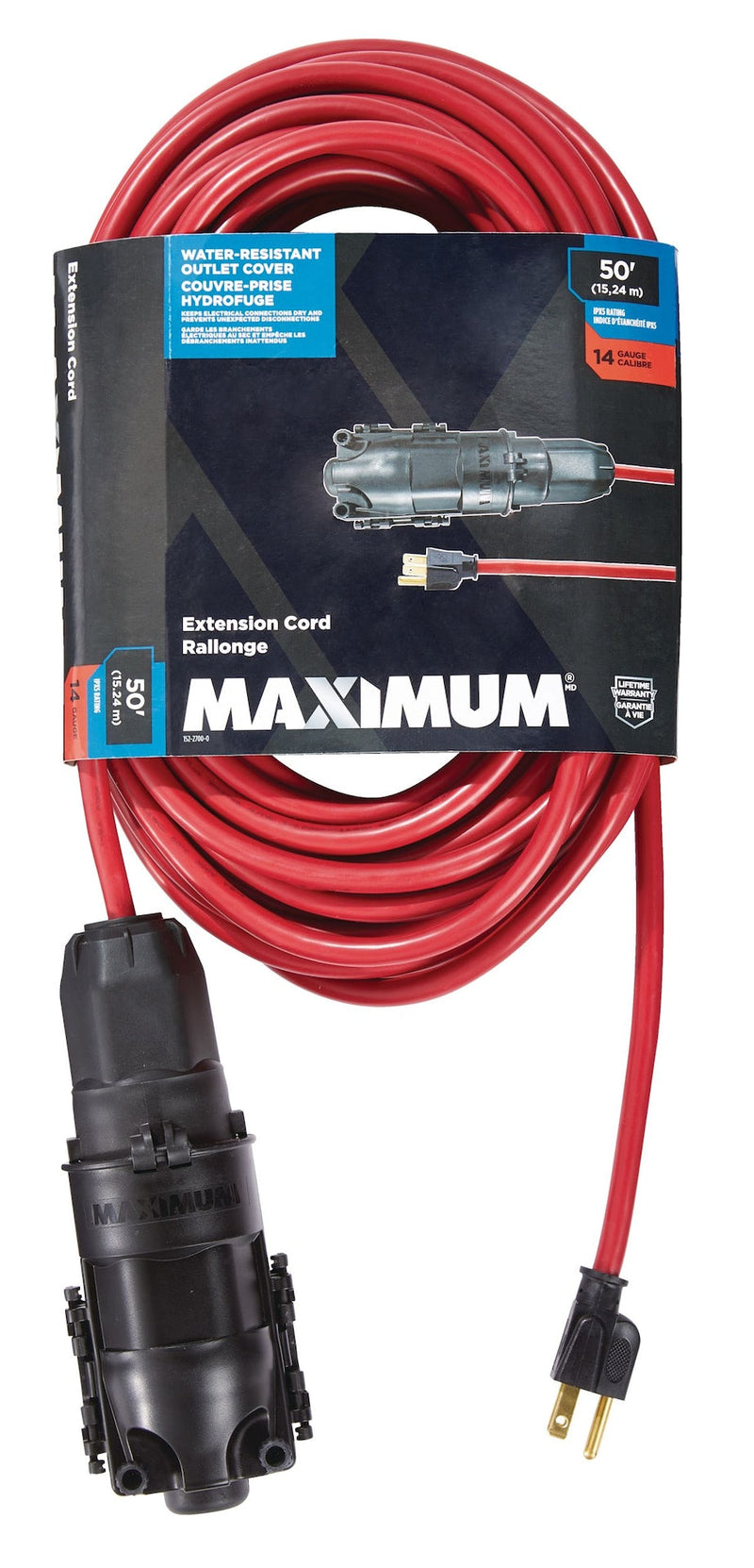 MAXIMUM 14/3 SJTW Weather-Guard Extension Cord, 50-ft Y1024