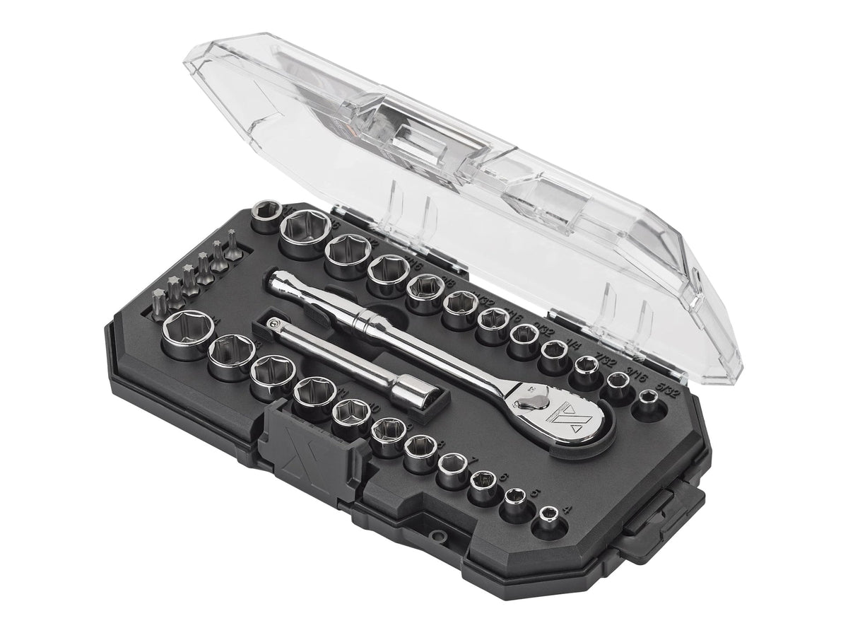 MAXIMUM 31 Piece 1/4" Drive Metric Socket Set