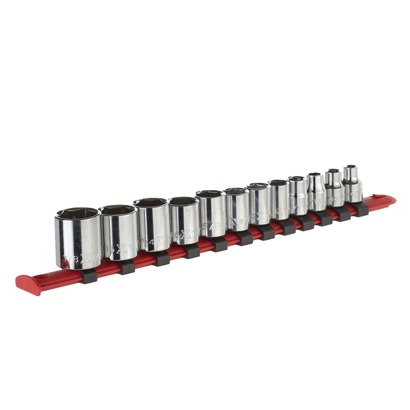 MAXIMUM 3/8-in Drive Regular Socket Set 12-pc, SAE, CRV, Nickel-Chrome Plating U2651