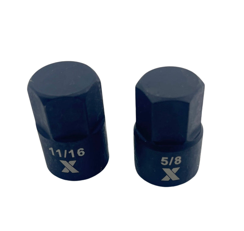 MAXIMUM 9 Piece Impact Stubby Bit Socket Rail Hex SAE U8783