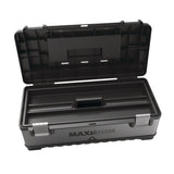 MAXIMUM Heavy-Duty Metal & Plastic Tool Box with Removable Tray, 23-in