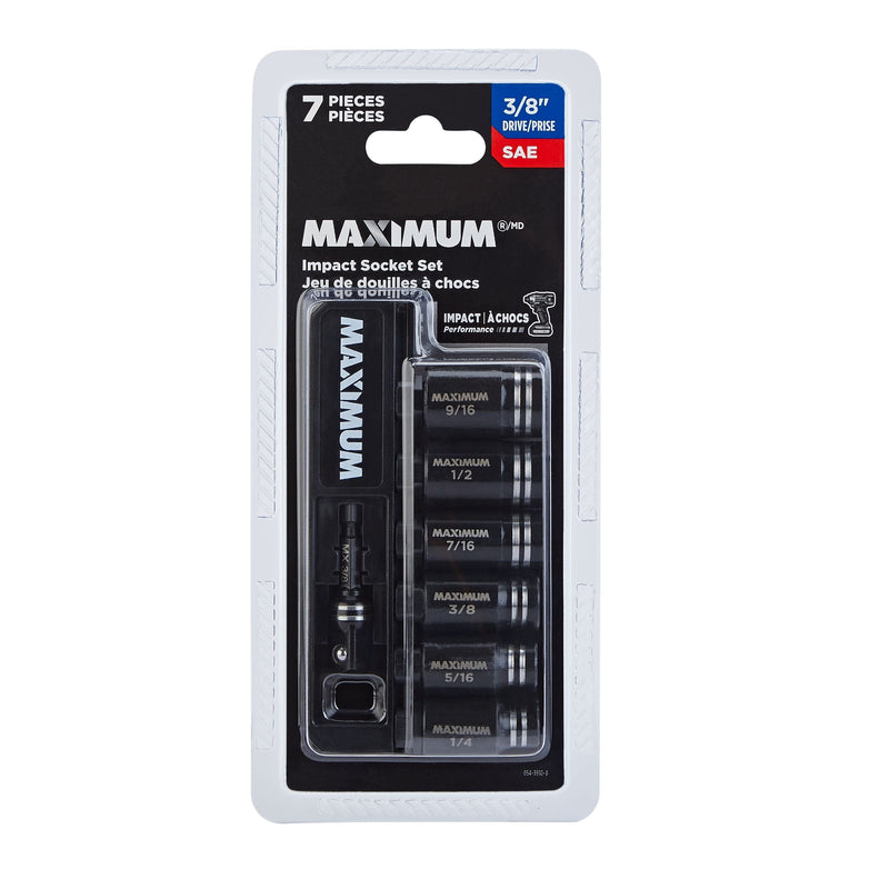MAXIMUM Impact Driver Socket Set, SAE, 7-pc G6702