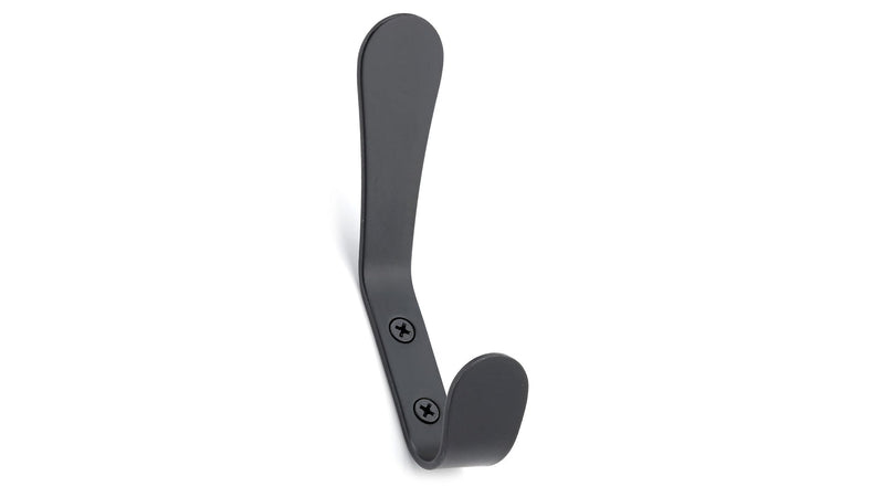 Metal Utility Double Hook, Matte Black Y4211