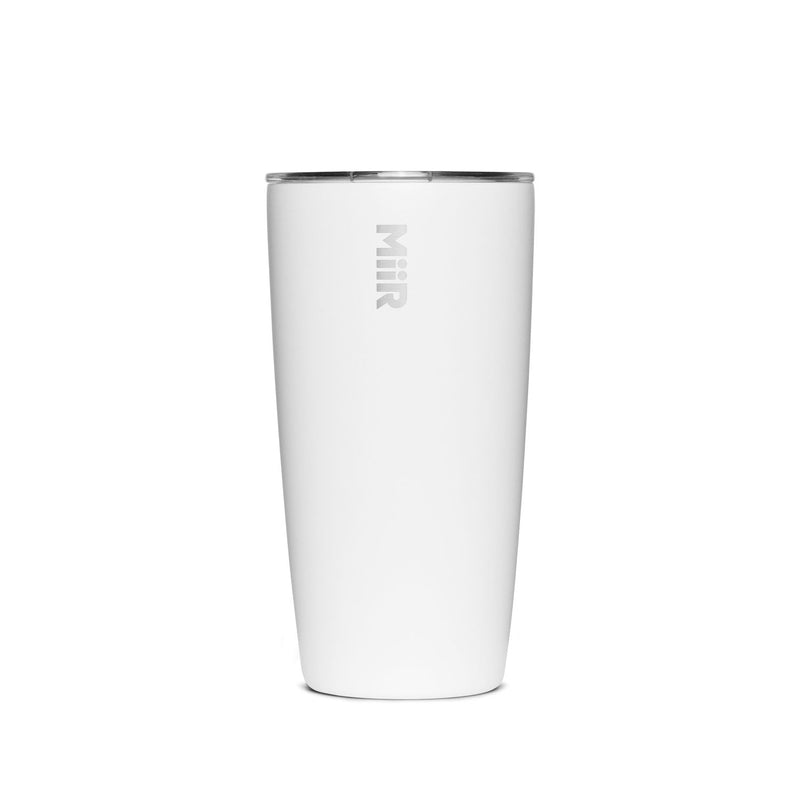 Stainless Steel Insulated Travel Tumbler with Press-Fit Slide Lid, White, 16-oz S4917