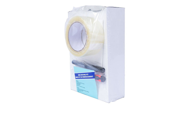 Mini Moving Kit with Box Cutter, Marker, Clear Packing Tape, Tape Gun & Box ID Labels T2110