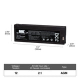 12-Volt 2.3 Ah SLA Battery