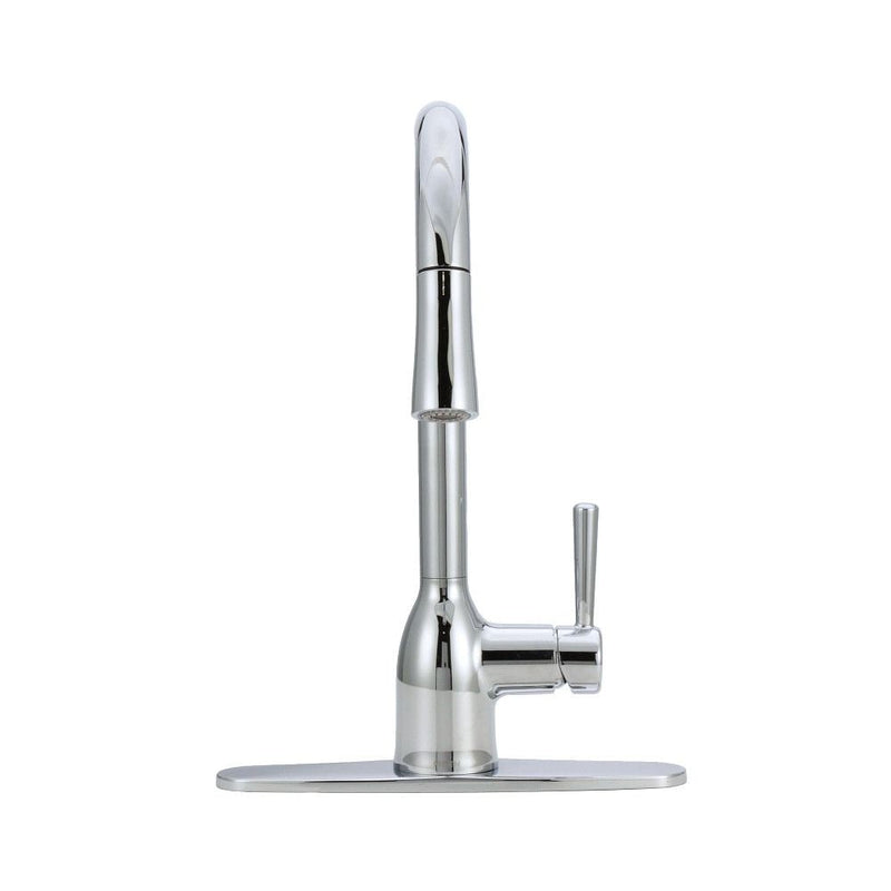 Adler Single Handle Pull-Down Kitchen Faucet, Chrome V9317