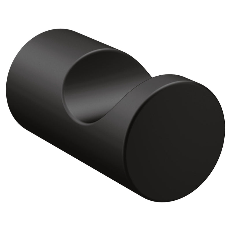 Align Modern Single Swivel Robe Hook, Matte Black U8324