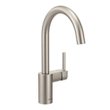 Align Single Handle High Arc Modern Pull Down Sprayer Kitchen Faucet, Stainless Steel