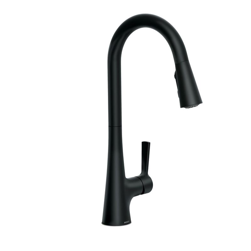 Mikah 1-Handle Pull Down Kitchen Faucet, Matte Black F8218