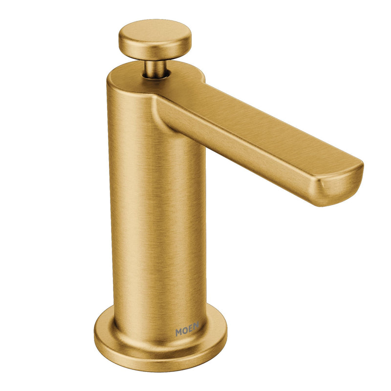 Premium Deck Mounted Kitchen Soap Dispenser with Refillable Bottle, Brushed Gold S4535