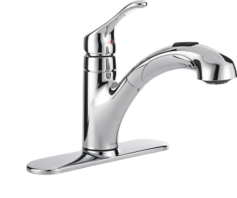 Renzo Single-Handle Pull-Out Kitchen Faucet, Chrome E3266