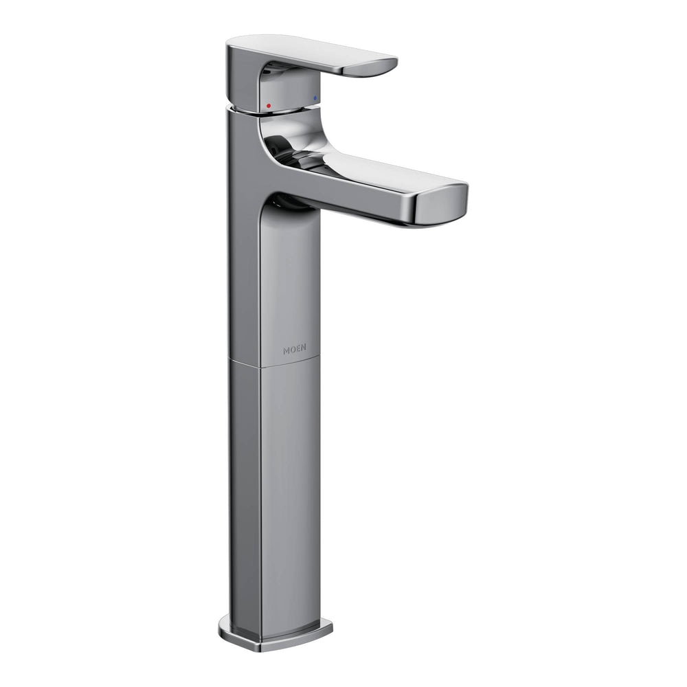 Rizon Single Handle High Arc Vessel Single Hole Bathroom Sink Faucet, WaterSense Certified, Chrome