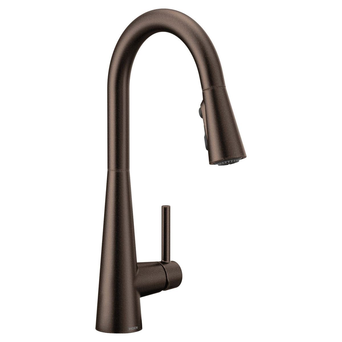 Sleek Single Handle High Arc Pull Down Kitchen Faucet, Oil Rubbed Bronze