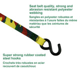1,200-lb Retractable Camo Ratchet Tie Down Straps, 1-in x 10-ft, 2-pk