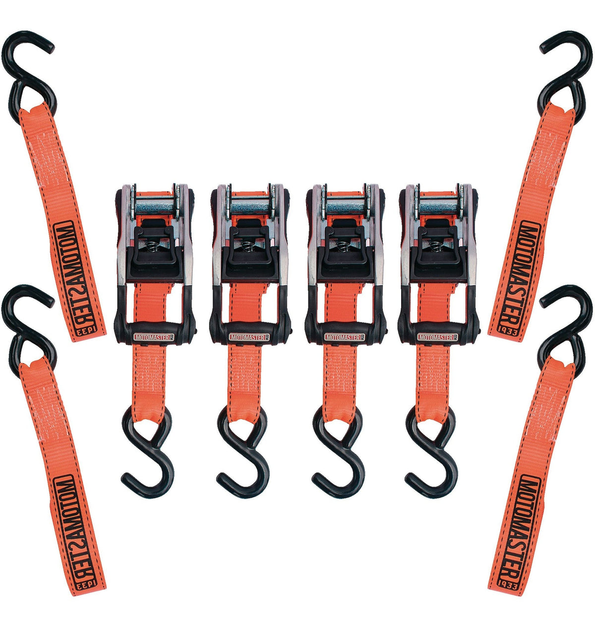 3,000-lb Heavy Duty Ratchet Tie Down, with Padded D-Handle, 1.25-in x 14-ft, 4-pk