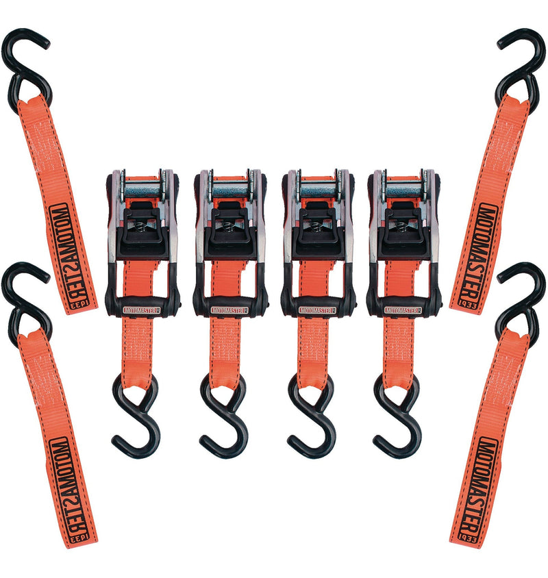 3,000-lb Heavy Duty Ratchet Tie Down, with Padded D-Handle, 1.25-in x 14-ft, 4-pk Q6373