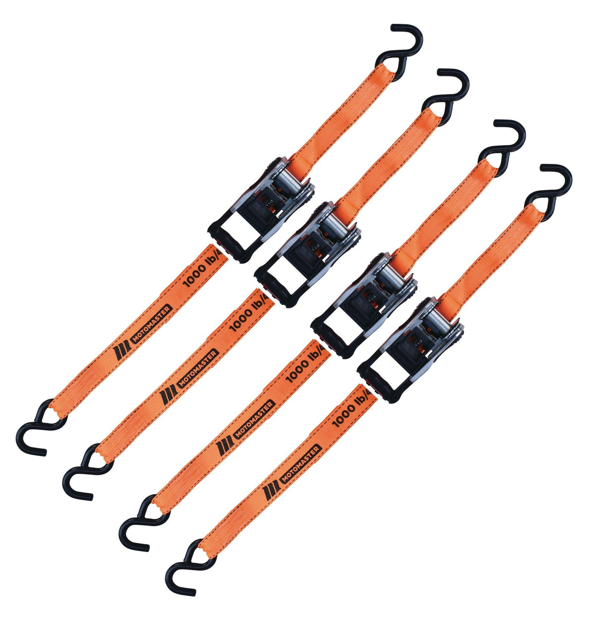3,000-lb Heavy Duty Ratchet Tie Down, with Padded D-Handle, 1.25-in x 14-ft, 4-pk