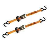 3,000-lb Padded Handle Ratchet Tie Down Straps, 1.25-in x 10-ft, 2-pk