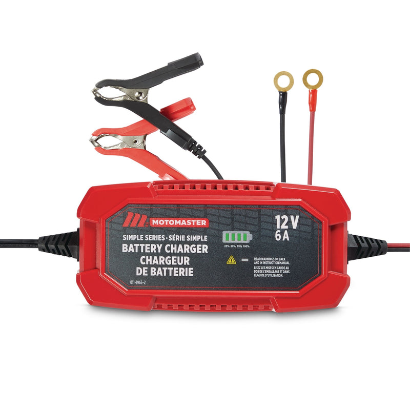 Simple Series Smart Battery Charger/Maintainer, Fully Automatic, 6-Amp, 12V U4953