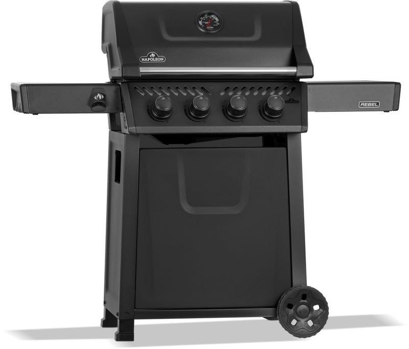 Rebel 425 4-Burner LP Gas BBQ, Matte Black M8831