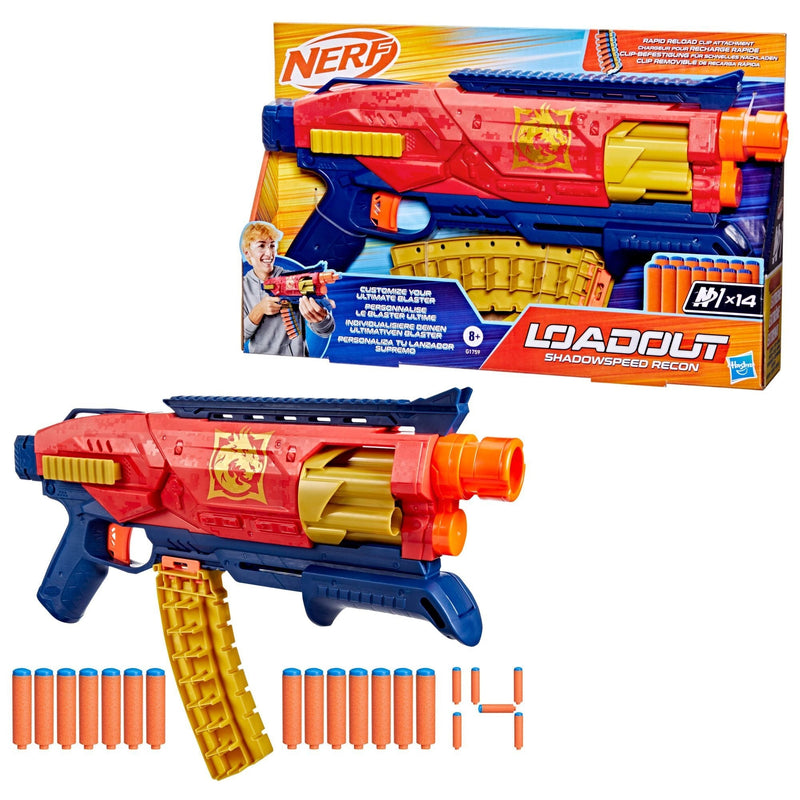 Loadout Shadowspeed Recon Dart Blaster with Dart Storage Attachment and 14 N1 Darts B2606