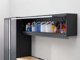 Bold 3.0 Series All-in-One Lockable Steel Garage Cabinetry Set with Bamboo Top, Grey, 90-in x 18-in x 72-in, 4-pc