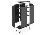 Bold Series Lockable 24-Gauge Steel RTA Storage Locker with 3 Shelves, Grey/Black, 48-in