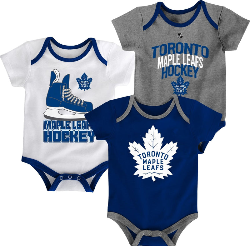 Infant/Baby Bodysuit Onesie, Blue/White/Grey, 3-pk C899