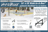 Outdoor Ice Rink Kit, 16-ft x 28-ft