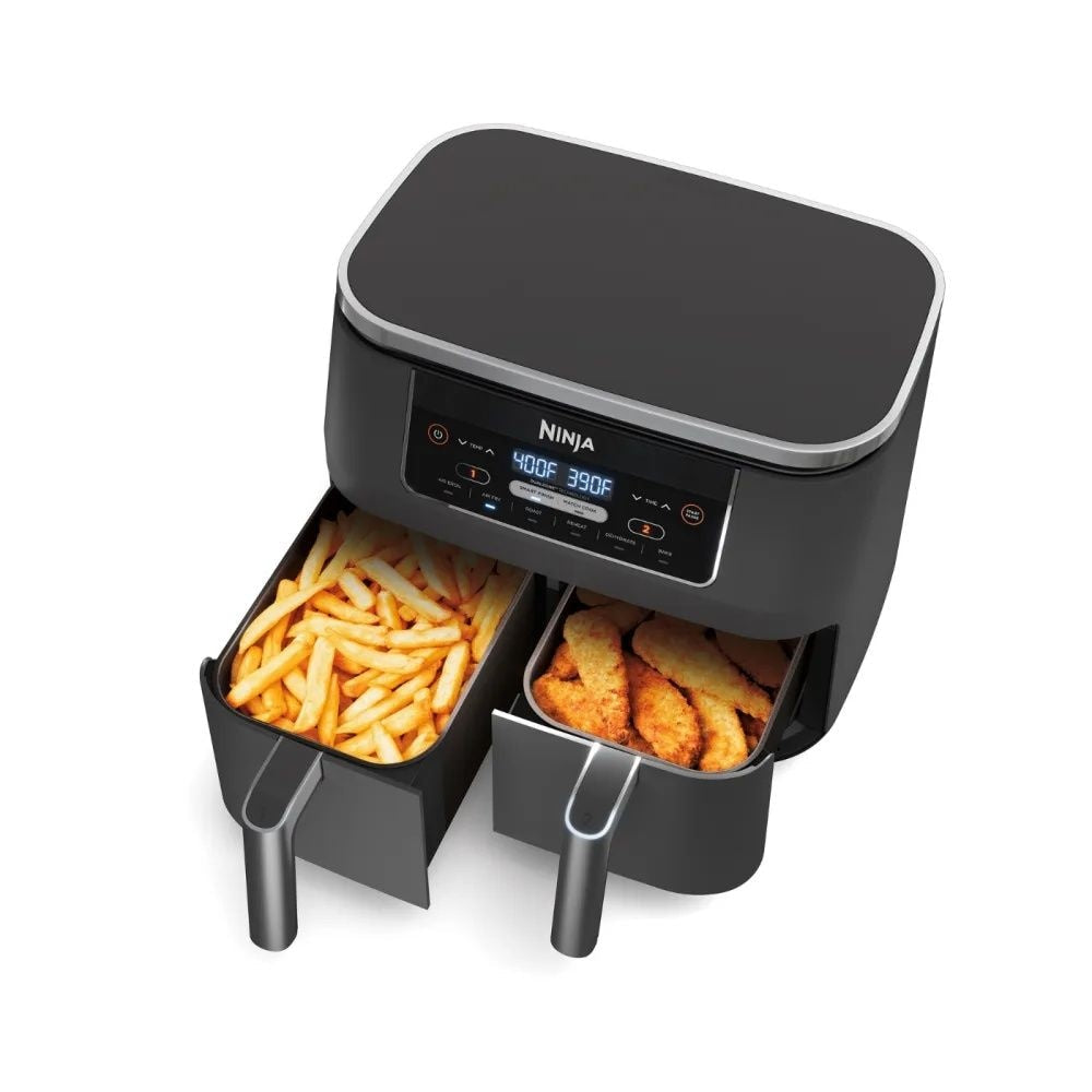 Ninja 2-Basket Air Fryer with 6 Cooking Functions, 8 Qt