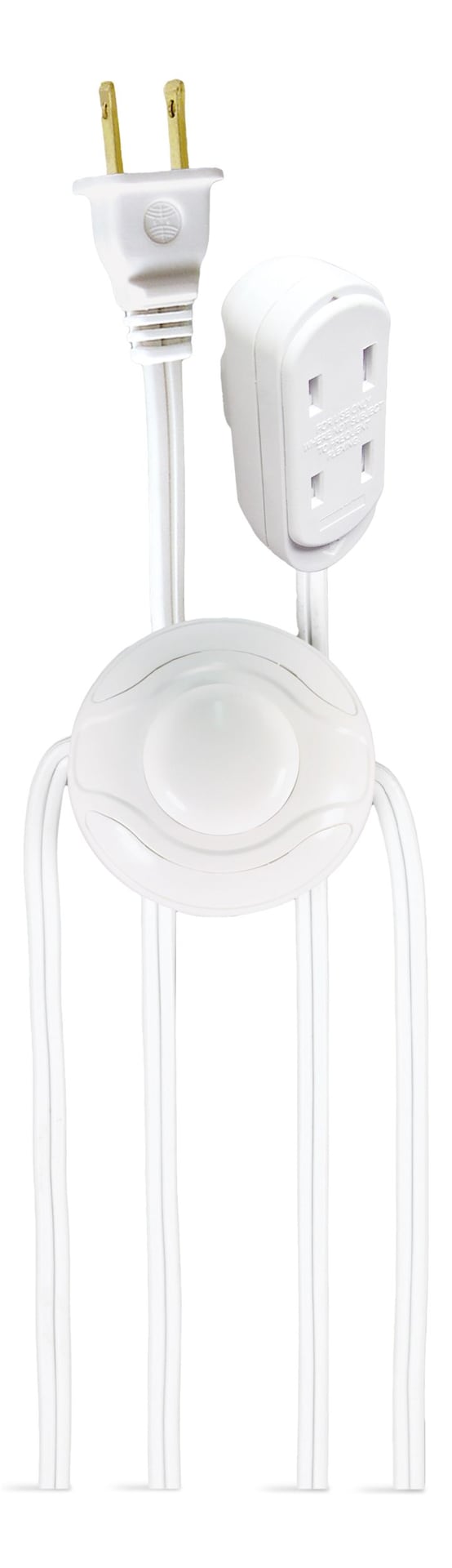 14-ft 7-in 16/2 Indoor Extension Cord, ON/OFF Foot Switch, White T475