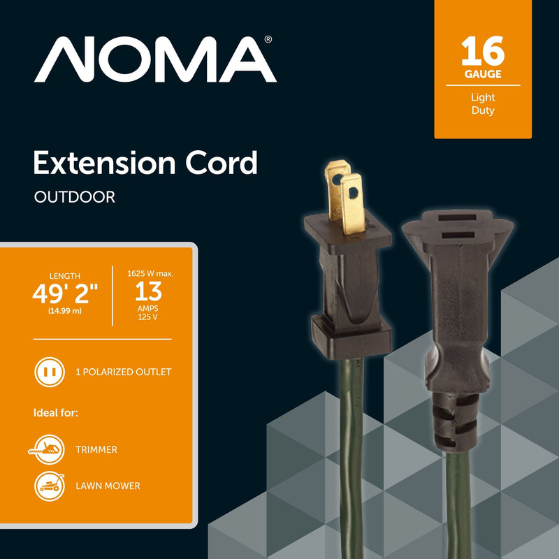 16/2 Outdoor Extension Cord, Flexible, 1 Outlet, Green Z2567